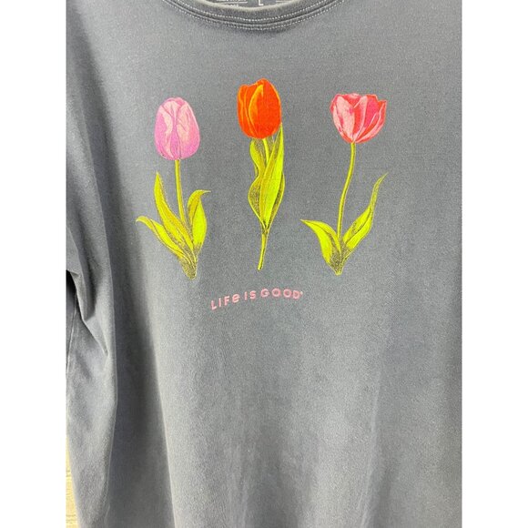 Life Is Good Women's L Crusher T-Shirt Lot of 4 Blue Flowers Boating - Picture 11 of 16
